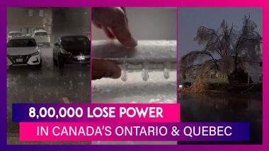 Canada: 8,00,000 People Left Without Electricity As Freezing Rain, Thunderstorms Hit Ontario & Quebec