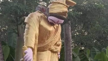 Chhatrapati Shivaji Statue Vandalised In Tamil Nadu's Kanniyakumari, Protesters Demand Immediate Arrest of Miscreants (See Pics and Video)