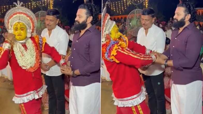 Kantara Star Rishab Shetty Attends Bhoota Kola Festival, Seeks Blessings From Panjurli Daiva (Watch Video)