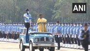 President Droupadi Murmu Reaches Tezpur Air Force Station To Take Sortie on Sukhoi 30 MKI Fighter Aircraft (Watch Videos)