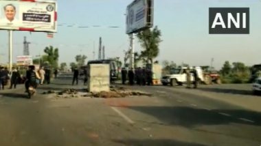 Bharatpur Clashes: Stone Pelting Reported in Rajasthan Town After Dispute Over Installation of Statutes of Maharaja Surajmal and Dr BR Ambedkar (Watch Videos)