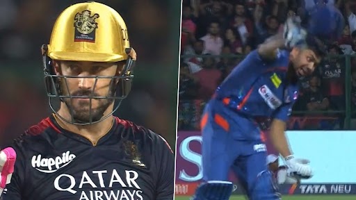 IPL 2023: RCB Captain Faf Du Plessis Fined 12 Lakh for Slow Over-rate, LSG's Avesh Khan Reprimanded for Throwing Helmet