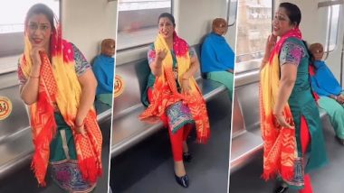 Amid 'Delhi Metro Girl' News, Video of Woman Dancing on Lata Mangeshkar's 'Tere Kaaran Mere Saajan' Song Inside Metro Goes Viral