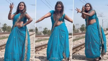 Woman Dances on Railway Tracks To Make Instagram Reels, Here's What Happens When Train Arrives (Video)