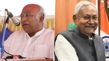 Lok Sabha Elections 2024: Congress President Mallikarjun Kharge Phone Calls Bihar CM Nitish Kumar, Bats for Opposition Unity