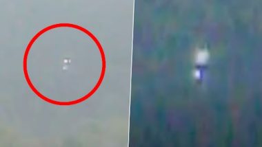 UFO Sighted in US Again? Hunters Roaming in Woods Spot Glowing, Cube-Shaped 'UFO' Floating in Sky (Watch Video)