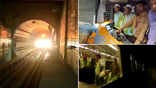 'Metro Train Under River'! Kolkata Metro Scripts History by Running Rake Under River, Regular Trial Runs Between Howrah Maidan and Esplanade To Start Soon (Watch Video)