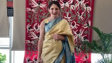 Tamil New Year 2023 Wishes: Australian Consulate-General for South India Sarah Kirlew Dons Saree To Extend Warm Greetings on Vishu (Watch Video)