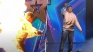 Man Sets Himself on Fire and Solves Rubik's Cube on Stage of Britain&rsquo;s Got Talent, Viewers Slam Reality Show for Allowing 'Ridiculously Dangerous' Stunt on TV (Graphic Video Warning)