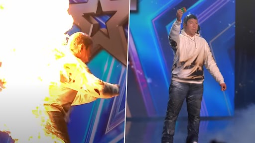 Man Sets Himself on Fire and Solves Rubik's Cube on Stage of Britain’s Got Talent, Viewers Slam Reality Show for Allowing 'Ridiculously Dangerous' Stunt on TV (Graphic Video Warning)