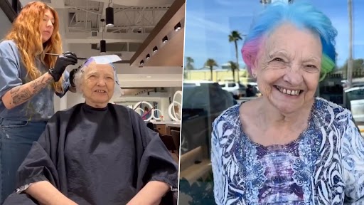 Woman Dyes Her Grandma’s Hair In Shades of Red, Blue & Green; the Final Look is Hilarious Yet Priceless (Watch Video)