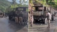 Indian Army Vehicle Catches Fire in Suspected Terror Attack in Jammu and Kashmir&rsquo;s Poonch, Five Soldiers Killed (See Pics and Video)