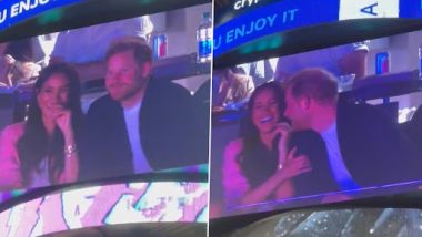 Did Meghan Merkle Snub Kiss From Price Harry? Video of 'Awkward' Laugh and Giggle by Duke and Duchess of Sussex on Kiss-Cam at Basketball Game Sparks Debate Online