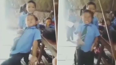 Viral Video of Boy's Funny Reaction To Punishment by Teacher in Classroom Makes Netizens Nostalgic