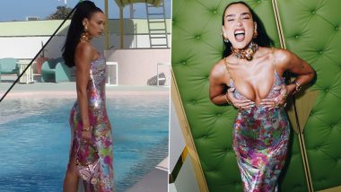 Dua Lipa Sizzles in a Sparkly Colourful Dress and High Ponytail, Check Stunning Pictures of the Pop-Star