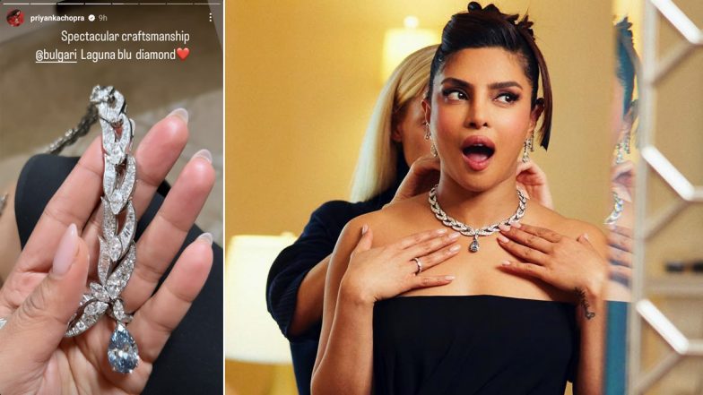 Met Gala 2023: Priyanka Chopra Drips in over Rs 204 Crore Worth Diamond Necklace at the Red Carpet (View Pics)