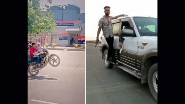 Reel Madness Continues! Youngsters Flaunt Weapons, Perform Dangerous Stunts on Vehicles, Play With Lives for 15 Seconds of Fame