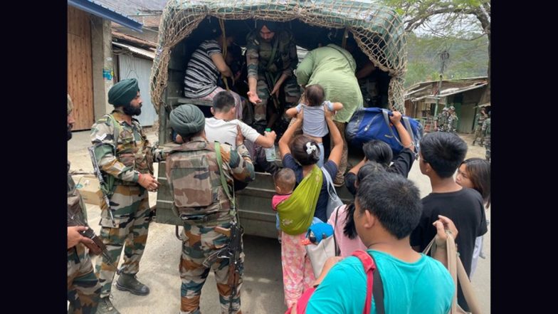Manipur Violence: Indian Army, Assam Rifles Rescue 23,000 Civilians; Curfew Partially Relaxed in Churachandpur