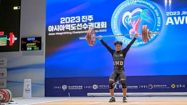 Asian Weightlifting Championships 2023: Jeremy Lalrinnunga Wins Silver in Snatch but Fails To Complete His Event