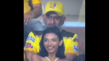 'Dhoni from 2040' Old-Aged MS Dhoni Lookalike Spotted in Crowd During CSK vs PBKS IPL 2023 Match (See Pics and Video)