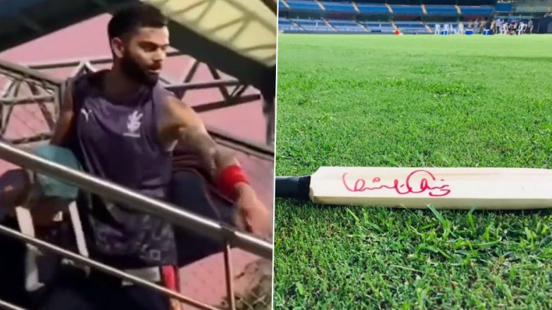 Virat Kohli Gifts Signed Bat to Fan in Wankhede Stadium Ahead of MI vs RCB IPL 2023 Clash