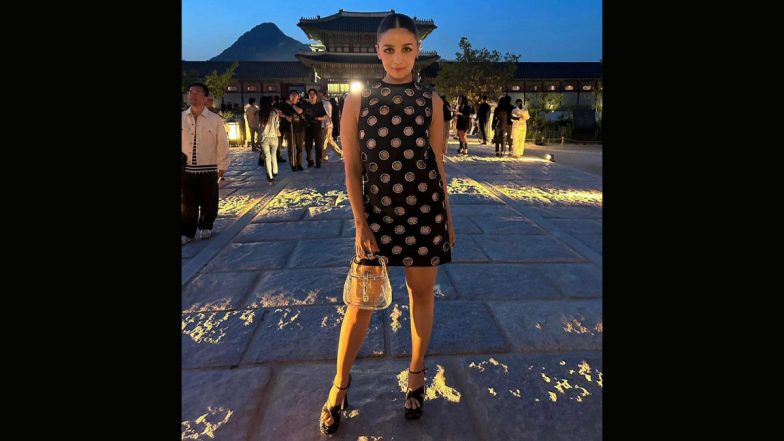 Alia Bhatt Struts Her Stuff in Gucci Dress with Cutouts and Transparent Purse at Gucci Cruise 2024 Fashion Show in Seoul (View Pic)