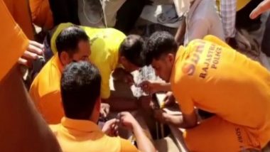 Jaipur: Nine-Year-Old Boy Trapped in Borewell Rescued After Seven Hours Long Effort (Watch Video)