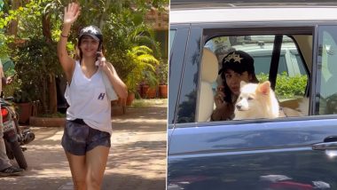 Malaika Arora Steps Out with Her Adorable Pooch For Yoga Session, Setting New Pet Parenting Goals (Watch Video)