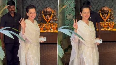 Kangana Ranaut Radiates Ethereal Grace in a White Salwar Suit (Watch Video)