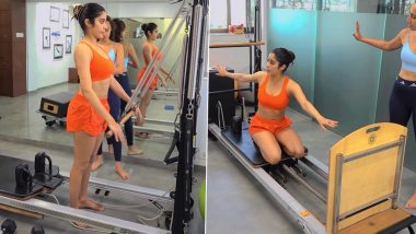 'Pilates Girl' Janhvi Kapoor Gives Major Fitness Goals With Her Latest Pilates Session (Watch Video)