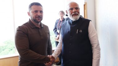 PM Narendra Modi Meets Ukraine President Volodymyr Zelensky at G7 Summit in Japan For First Time Since Russia-Ukraine War (See Pics)