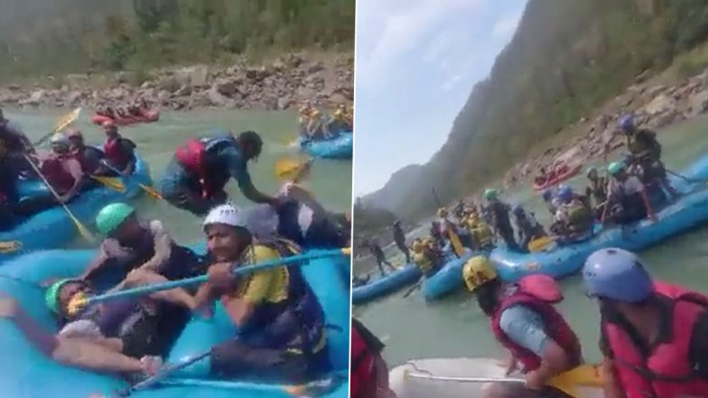 Uttarakhand Rafters Fight Video: Brawl Breaks Out During River Rafting Competition in Rishikesh