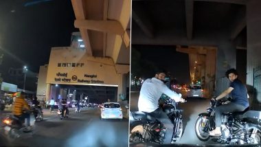 Delhi Shocker: Bike-Borne Youths Stop Car in Middle of Road, Beat Driver; Dashcam Captures Assault Video