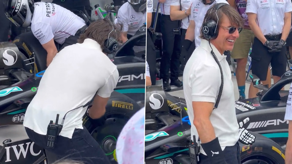 Tom Cruise Spotted at F1s Miami Grand Prix Being a Part of Mercedes Pit Crew (Watch Video) 🎥 LatestLY