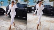 IIFA 2023: Nora Fatehi Oozes Oomph in White Bodycon Figure-Hugging Dress Ahead of the Big Event in Abu Dhabi (View Pics)