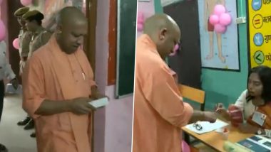 UP Nagar Nikay Chunav 2023 Phase 1: Uttar Pradesh CM Yogi Adityanath Casts His Vote in Gorakhpur, Urges People To Exercise Their Franchise (Watch Video)