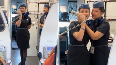 IndiGo Airlines Mother-Daughter Cabin Crew Duo Wins the Internet With Their Heart-Touching Mother's Day Announcement (Watch Video)