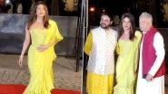 Priyanka Chopra Poses Alongside Brother Siddharth and Uncle Pawan Chopra at Parineeti Chopra-Raghav Chadha Engagement (Watch Video)