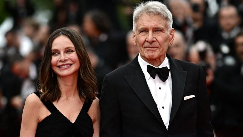 Harrison Ford and Wife Calista Flockhart Share Awkward Moment After They Were Forced To Sit Apart During Indiana Jones and the Dial of Destiny Cannes Premiere (Watch Video)