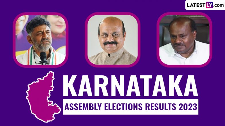 Karnataka Election Results 2023 Latest News Updates: Congress Surges Ahead of BJP With Lead On 115 Seats, Crosses Halfway Mark; JDS on Third Place