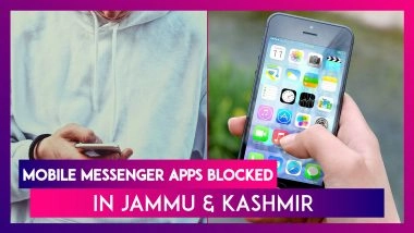 Mobile Messenger Apps Blocked In Jammu & Kashmir: Centre Blocks 14 Messaging Apps For Spreading Terror