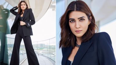 Kriti Sanon 'Owns It' in an All-Black Pantsuit Look, Do Not Miss Out Varun Dhawan's Comment on Actress' Instagram Post!