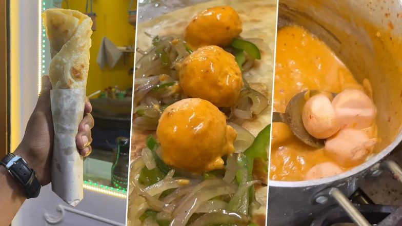 Roshogolla Roll Being Served in Kolkata Eatery? Video of Bizarre Food Combination Goes Viral, Customer Reveals Dish Not Made of Real Rasgulla