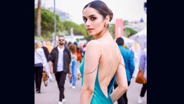 Manushi Chhillar at Cannes 2023: B-Town Diva Slays in Blue V Neck Long Maxi Dress (View Pics)