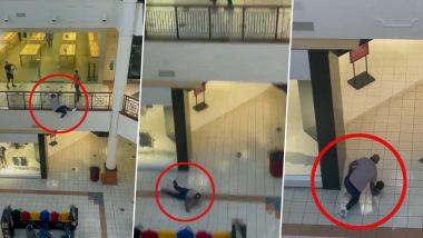 Man Jumps off Second Floor After Robbing Apple Store; Watch Viral Video As His Escape Attempt Goes Wrong