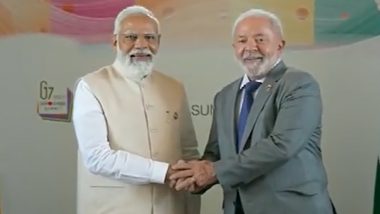 G7 Summit 2023: PM Narendra Modi Holds Meeting With Brazilian President Lula Da Silva in Japan (Watch Video)