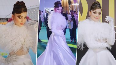 IIFA 2023: Urvashi Rautela Channels Princess Elsa In A Dramatic White Gown With Statement Gloves (View Pics)