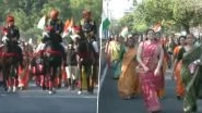 Mother's Day 2023: Gujarat Police Organise Walkathon in Rajkot On Day Dedicated to Mothers (Watch Video)