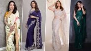 7 Times Madhuri Dixit Made Our Hearts Go Dhak Dhak With Her Saree Collection!