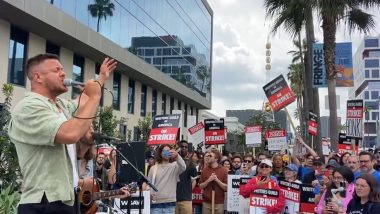 Imagine Dragons Perform Live Outside Netflix Headquarters in Support of Writer’s Guild Strike (Watch Video)